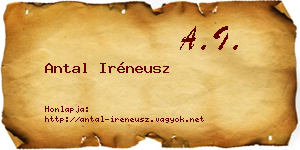 Antal Iréneusz névjegykártya